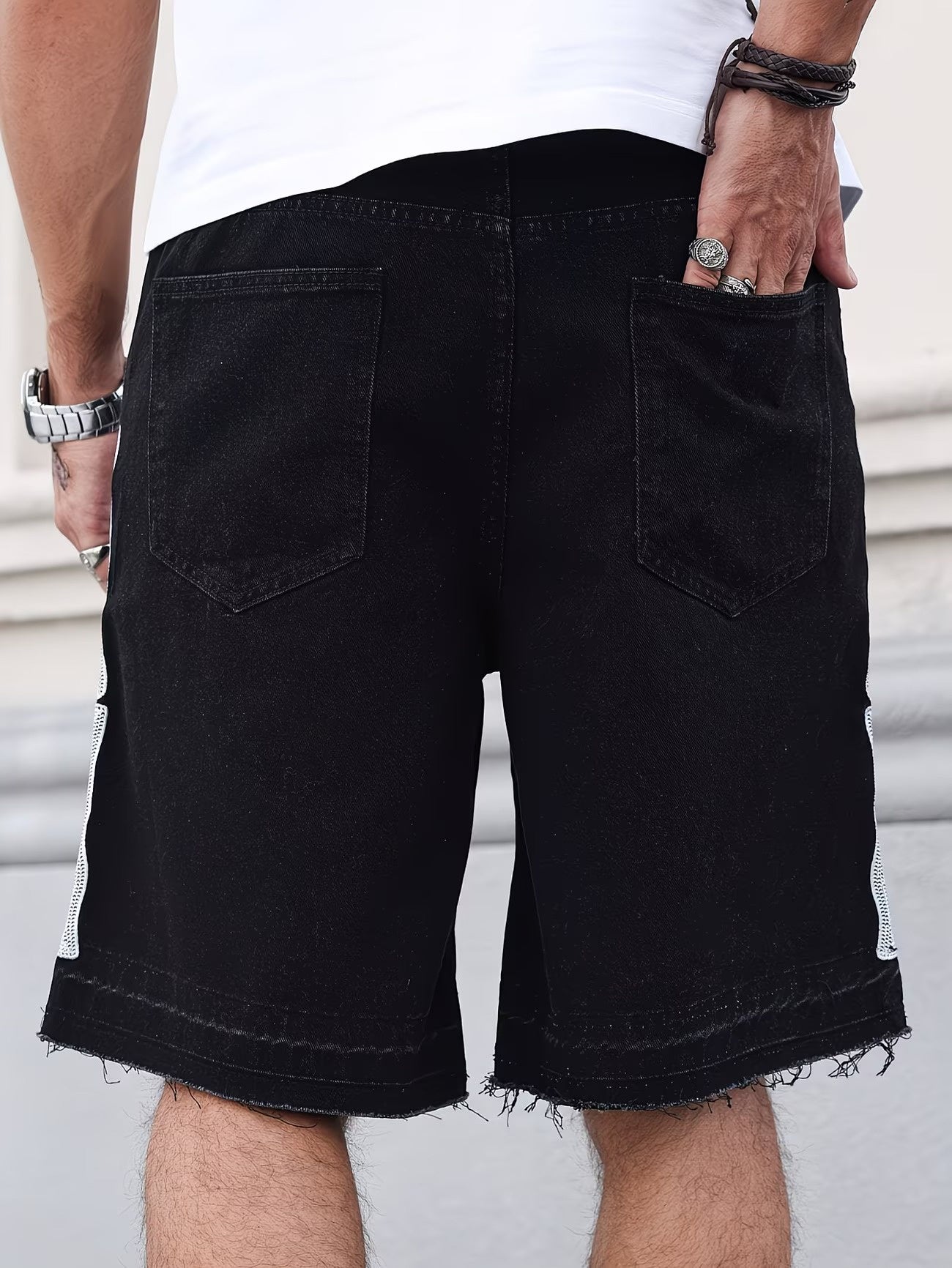 Men's Shorts with Bone Graphic