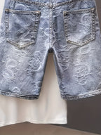 Men's Straight-Leg Shorts with Dragon Motif
