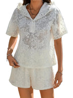 Women's Floral Lace Two-Piece Set
