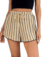 Women's High-Waisted Striped Shorts