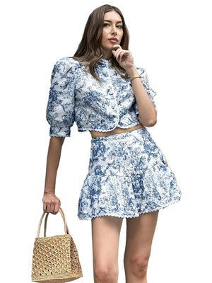 Women's Two-Piece Set with Graphic Print